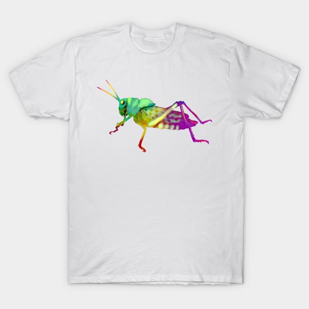 Colorful Grasshopper T-Shirt by techno-mantis